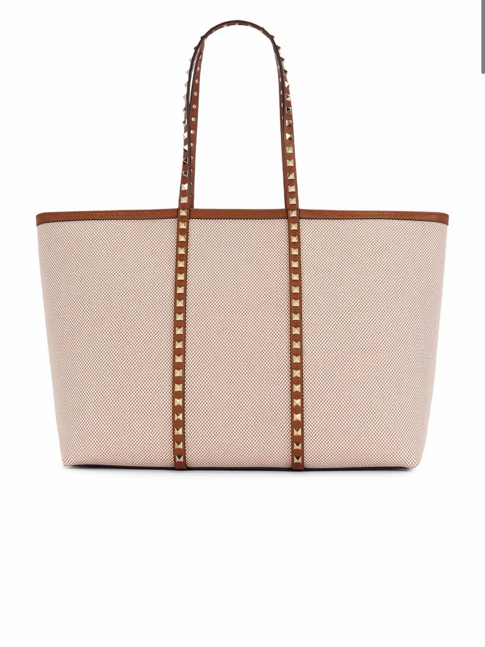 Valentino Garavani
Rockstud Raffia Leather-Trim Tote Bag